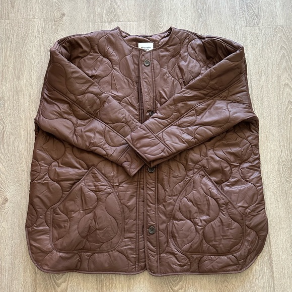 Abercrombie & Fitch Dark Brown Quilted Liner Jacket Size XL - Picture 2 of 14